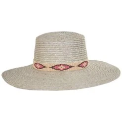 Nikki Beach Pink Cobra Milan Straw Boater Hat