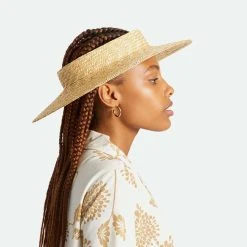 Brixton Hats Joanna Wheat Straw Visor -Brixton Hats shop 430659