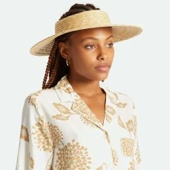 Brixton Hats Joanna Wheat Straw Visor -Brixton Hats shop 430662