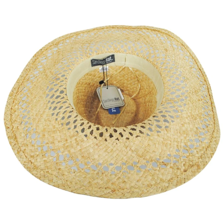 San Diego Hat Company Cool Thru Raffia Straw Fedora Hat 5 San Diego Hat Company Cool Thru Raffia Straw Fedora Hat - Image 3