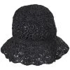San Diego Hat Company Boho Crochet Toyo Straw Bucket Hat 1 San Diego Hat Company Boho Crochet Toyo Straw Bucket Hat -Brixton Hats shop 430890