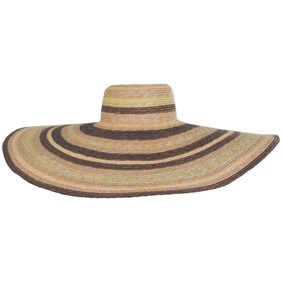 San Diego Hat Company Milan Striped Wide Brim Wheat Straw Sun Hat 3 San Diego Hat Company Milan Striped Wide Brim Wheat Straw Sun Hat