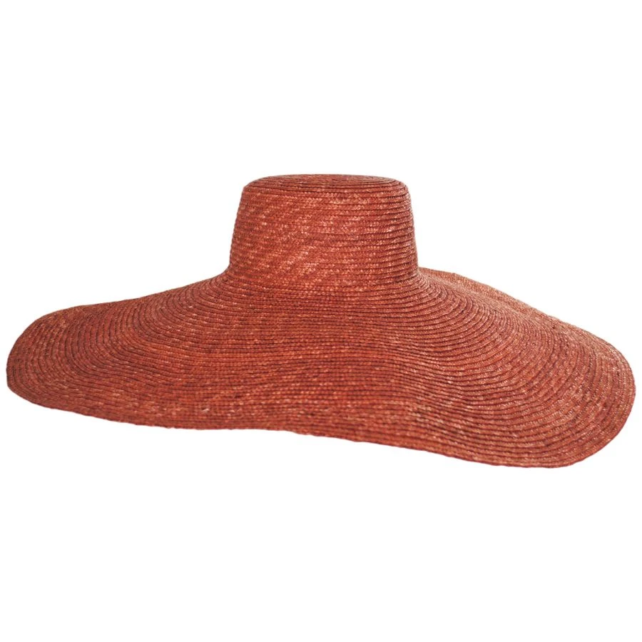 San Diego Hat Company Milan Wide Brim Wheat Straw Boater Hat 4 San Diego Hat Company Milan Wide Brim Wheat Straw Boater Hat - Image 2