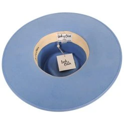 Lack Of Color Wool Felt Rancher Fedora Hat - Light Blue -Brixton Hats shop 431526