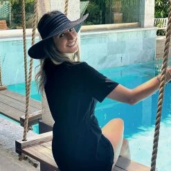 Physician Endorsed Maddie Toyo Straw Crownless Hat -Brixton Hats shop 432609