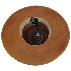 Brixton Hats Jo Palm Straw Rancher Fedora Hat - Rust -Brixton Hats shop 433391