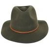 Brixton Hats Wesley Wool Felt Floppy Fedora Hat - Army Green -Brixton Hats shop 433760