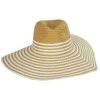 Jeanne Simmons Striped Wide Brim Toyo Straw Fedora Hat 2 Jeanne Simmons Striped Wide Brim Toyo Straw Fedora Hat -Brixton Hats shop 436415