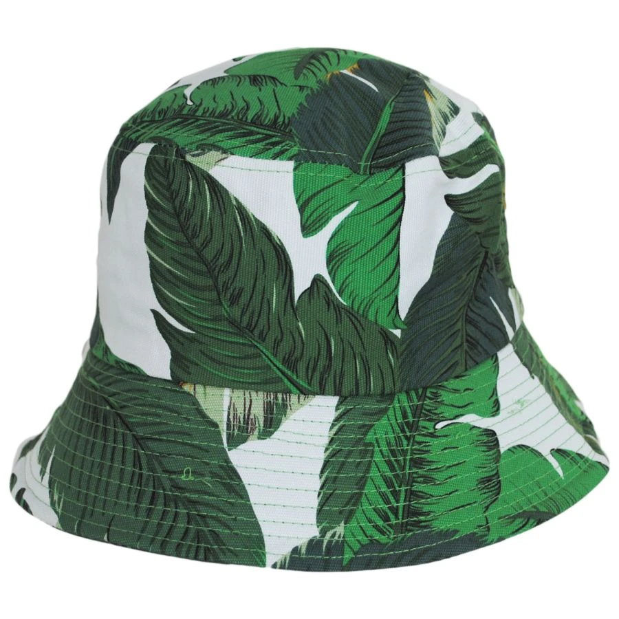 Jeanne Simmons Banana Leaves Cotton Bucket Hat 3 Jeanne Simmons Banana Leaves Cotton Bucket Hat