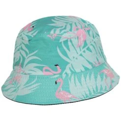 Jeanne Simmons Flamingo Cotton Reversible Bucket Hat