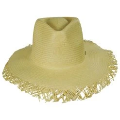 Brixton Hats Jo Toyo Straw Frayed Fedora Hat