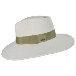 Brixton Hats Joanna Wool Felt Fedora Hat - Ivory/Tan -Brixton Hats shop 443238
