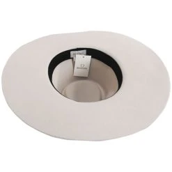 Brixton Hats Leigh Wool Felt Wide Brim Fedora Hat - Off White -Brixton Hats shop 446682