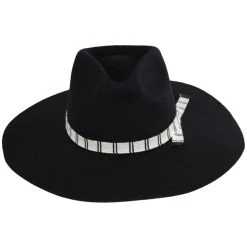 Brixton Hats Leigh Wool Felt Wide Brim Fedora Hat - Black
