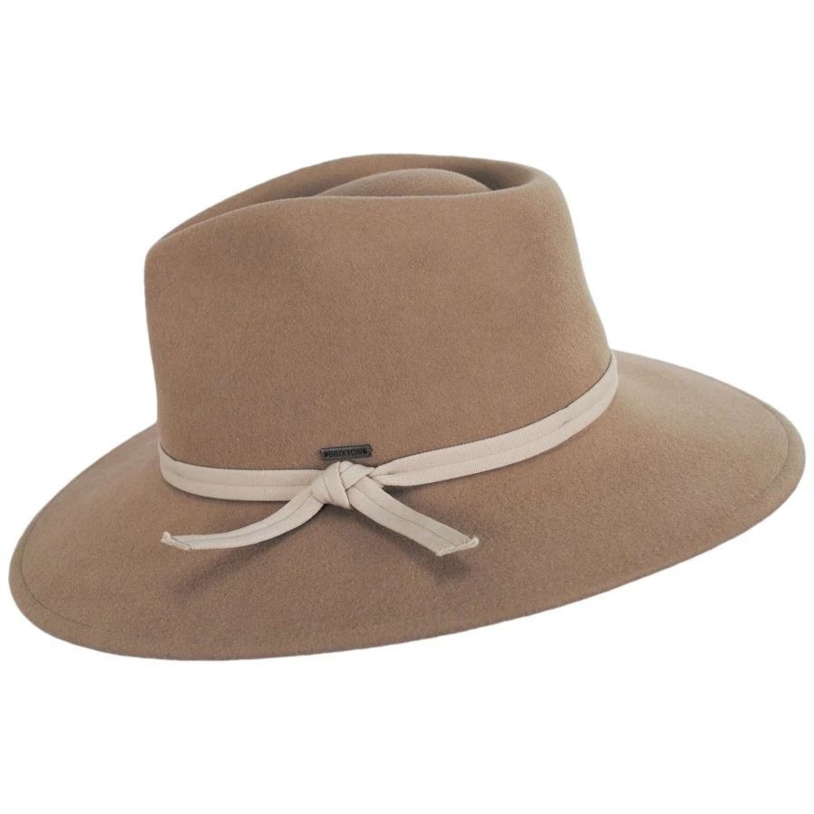 Brixton Hats Joanna Packable Wool Felt Fedora Hat - Desert 4 Brixton Hats Joanna Packable Wool Felt Fedora Hat - Desert - Image 2