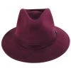 Brixton Hats Messer Wool Felt Fedora Hat - Maroon -Brixton Hats shop 449051