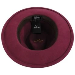 Brixton Hats Messer Wool Felt Fedora Hat - Maroon -Brixton Hats shop 449057