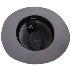 Brixton Hats Wesley Wool Felt Floppy Fedora Hat - Gray -Brixton Hats shop 449513