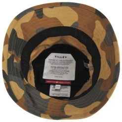 Tilley Endurables Waxed Cotton Camo Bucket Hat -Brixton Hats shop 450998