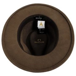 Brixton Hats Messer Wool Felt Fedora Hat - Brown/Beige -Brixton Hats shop 451907