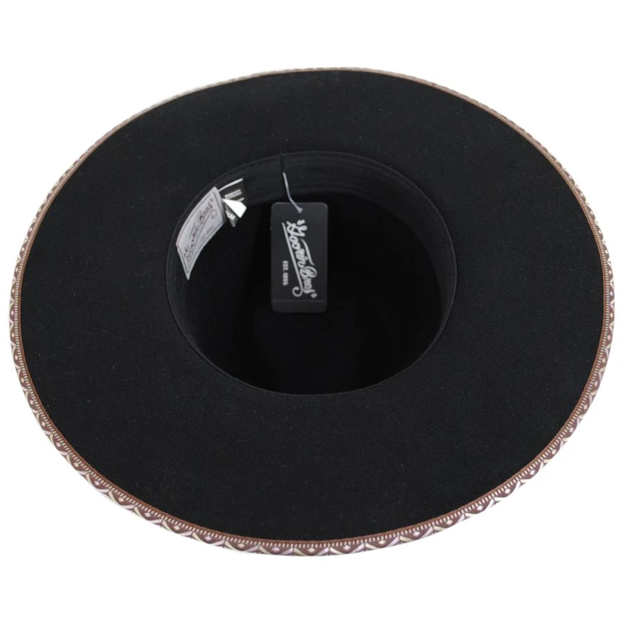 Goorin Bros Hickory Knolls Wool Felt Wide Brim Fedora Hat 5 Goorin Bros Hickory Knolls Wool Felt Wide Brim Fedora Hat - Image 3