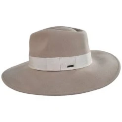 Brixton Hats Joanna Wool Felt Fedora Hat - Fawn -Brixton Hats shop 455901