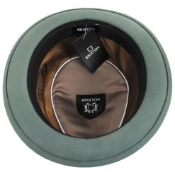 Brixton Hats Stout Wool Felt Diamond Crown Fedora Hat - Mint Green -Brixton Hats shop 456468