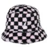 Kangol Checkerboard Faux Fur Bucket Hat -Brixton Hats shop 458925
