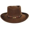 Toucan Collection Belted Southwest Wool Felt Gambler Hat