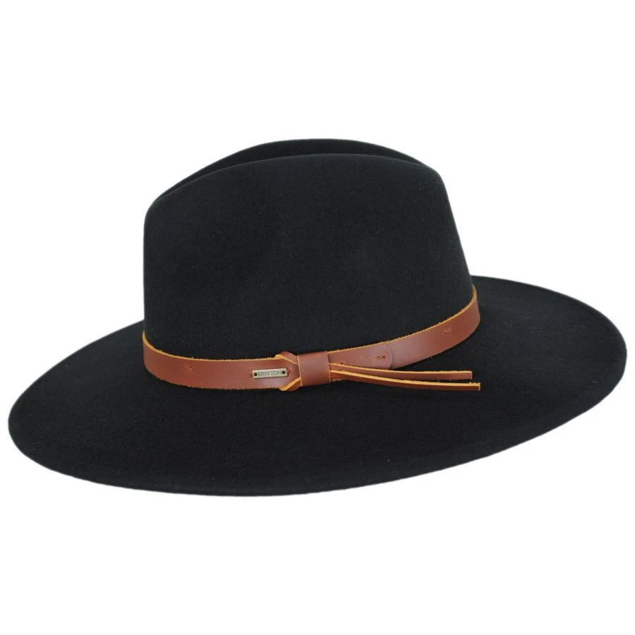 Brixton Hats Field Proper Wool Felt Fedora Hat - Black 4 Brixton Hats Field Proper Wool Felt Fedora Hat - Black - Image 2