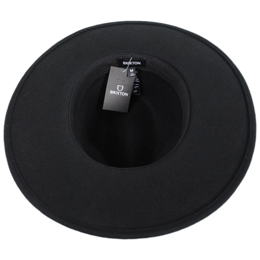Brixton Hats Field Proper Wool Felt Fedora Hat - Black 5 Brixton Hats Field Proper Wool Felt Fedora Hat - Black - Image 3