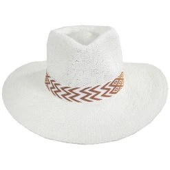 Nikki Beach Chelsea Toyo Straw Rancher Fedora Hat