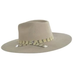 Brixton Hats Leigh Wool Felt Wide Brim Fedora Hat - Sand -Brixton Hats shop 469424