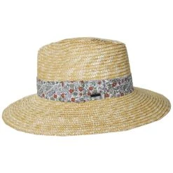 Brixton Hats Joanna Petite Brim Wheat Straw Fedora Hat - Natural/White -Brixton Hats shop 473186