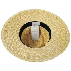 Brixton Hats Joanna Petite Brim Wheat Straw Fedora Hat - Natural/White -Brixton Hats shop 473189