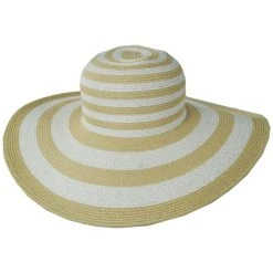 Tommy Bahama Stripe Lurex Toyo Straw Swinger Hat