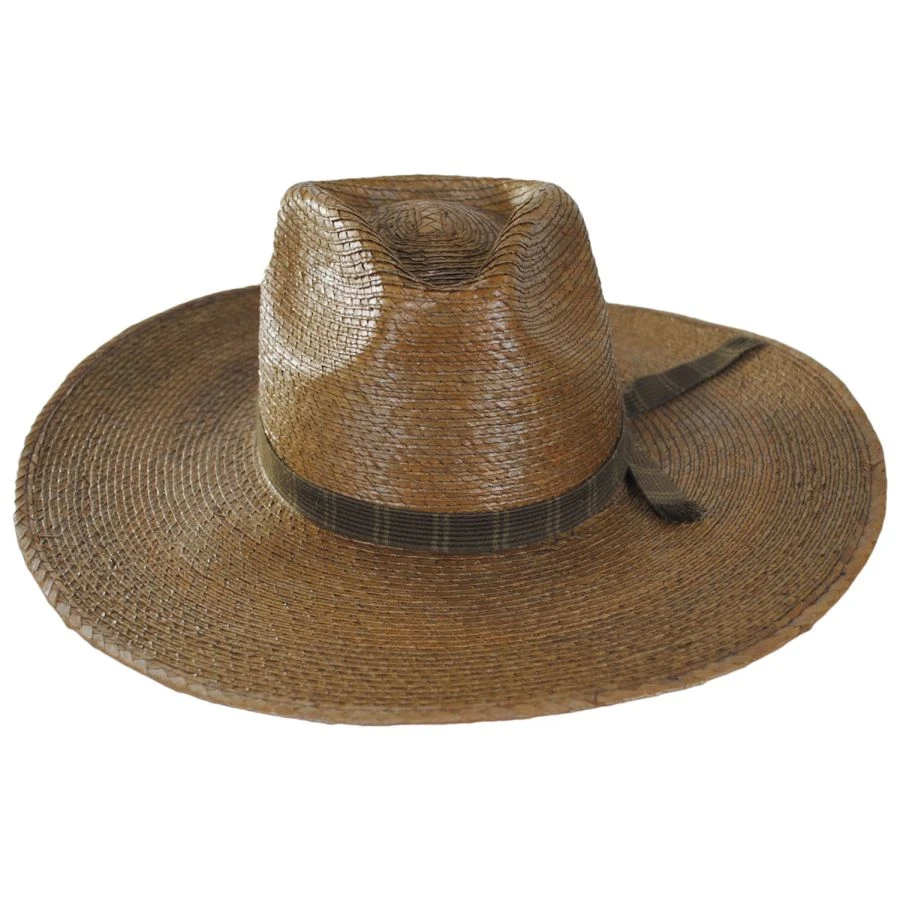 Brixton Hats Leigh Palm Straw Fedora Hat - Toffee 3 Brixton Hats Leigh Palm Straw Fedora Hat - Toffee