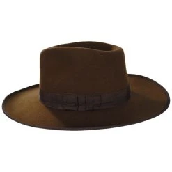 Brixton Hats Reno Wool Felt Fedora Hat - Coffee -Brixton Hats shop 474633