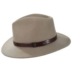 Brixton Hats Messer Wool Felt Fedora Hat - Sand -Brixton Hats shop 474921