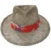 Brixton Hats Aloha Seagrass Straw Fedora Hat - Natural/Red -Brixton Hats shop 475014
