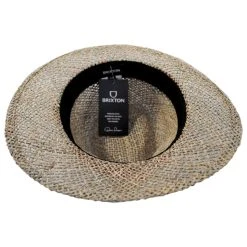 Brixton Hats Aloha Seagrass Straw Fedora Hat - Natural/Red -Brixton Hats shop 475020