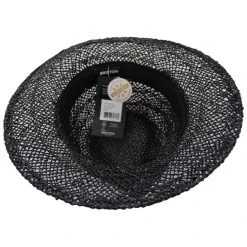 Brixton Hats Aloha Seagrass Straw Fedora Hat - Black -Brixton Hats shop 475050