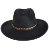 Karen Keith Leopard Band Toyo Straw Safari Fedora Hat -Brixton Hats shop 477123