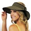Sur La Tete Roll Toyo Straw Braid Visor 1 Sur La Tete Roll Toyo Straw Braid Visor -Brixton Hats shop 49814