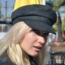 Jaxon Hats Herringbone Wool Blend Fiddler's Cap