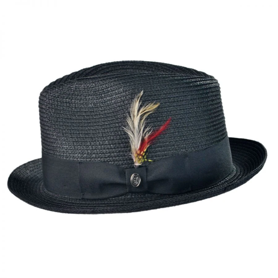 Jaxon Hats Toyo Straw Braid Trilby Fedora Hat 4 Jaxon Hats Toyo Straw Braid Trilby Fedora Hat - Image 2