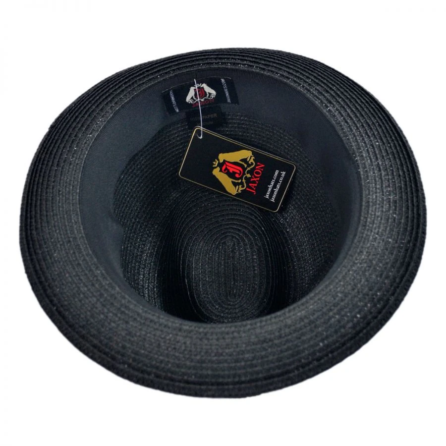 Jaxon Hats Toyo Straw Braid Trilby Fedora Hat 5 Jaxon Hats Toyo Straw Braid Trilby Fedora Hat - Image 3